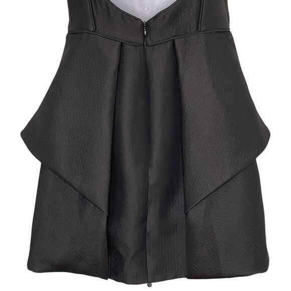 Tibi Open Back Peplum Dress Black 4 - Picture 3 of 14
